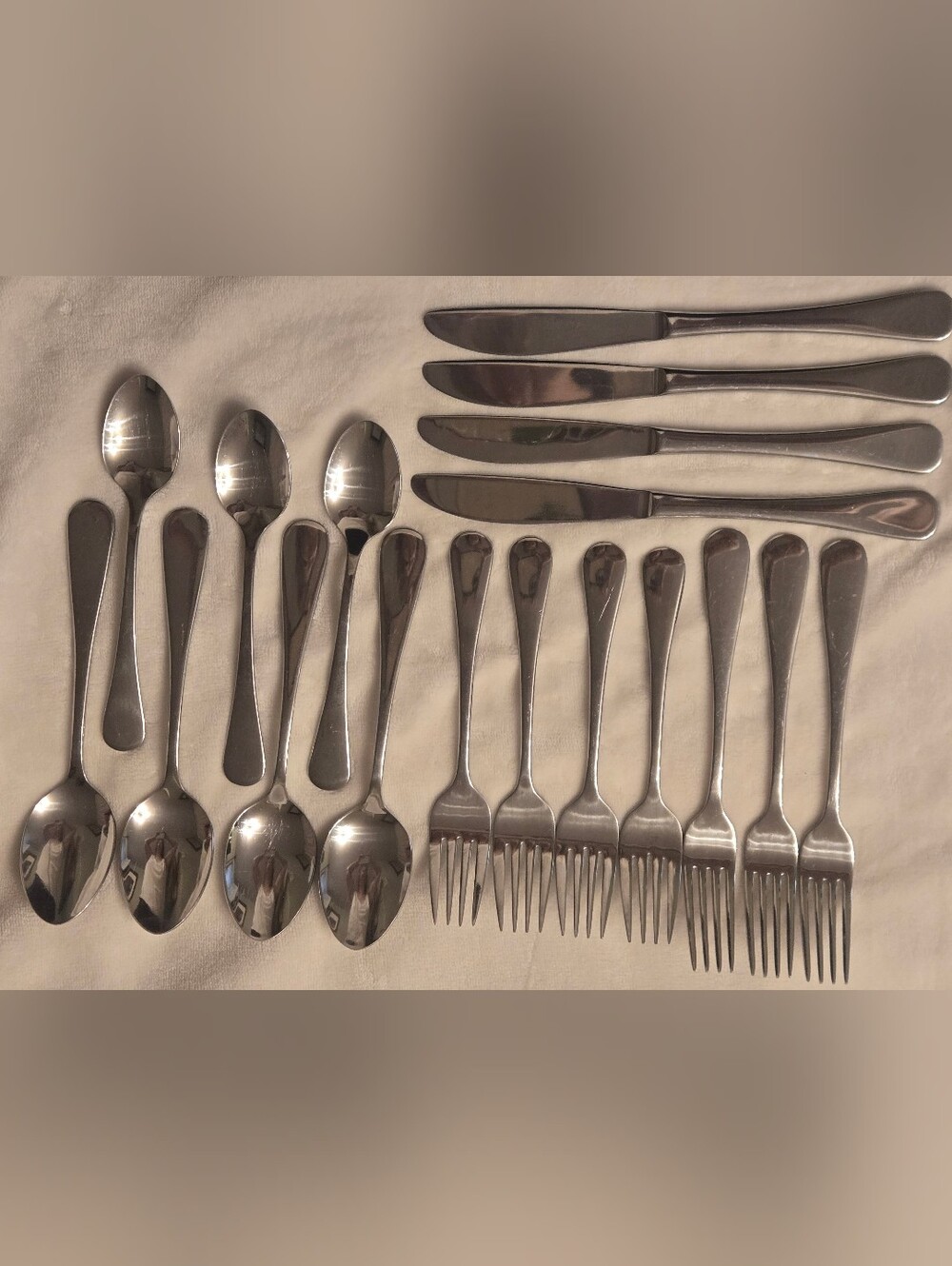 Dansk Silhouette Stainless Steel Flatware 19 Pieces Set - Polished Silver